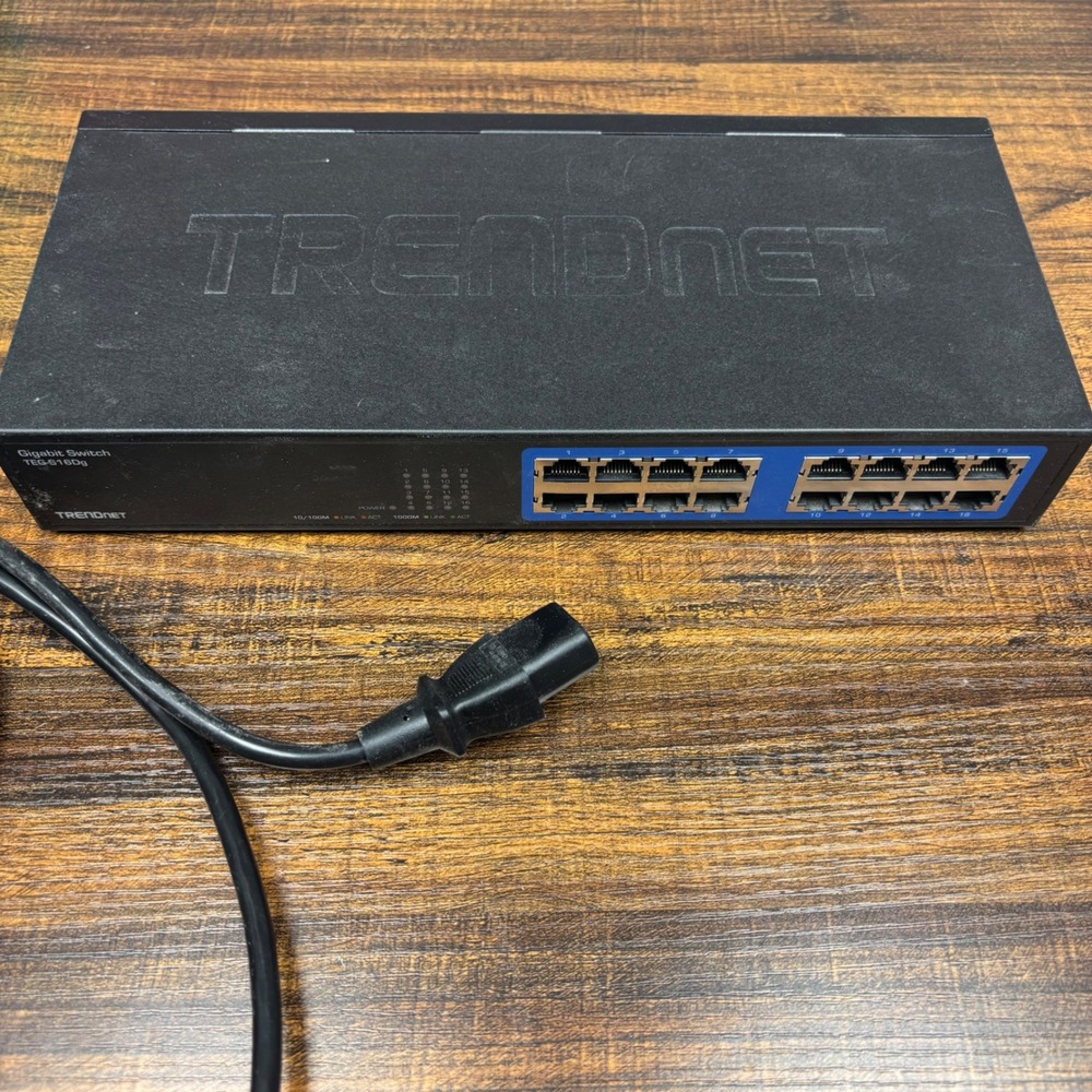 TRENDnet TEG-S16Dg 16-Port Gigabit GREENnet Switch Black Hub Ethernet‎ V2.0R